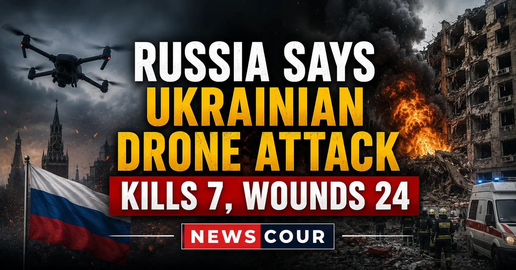 Russia Says Ukrainian Drone Attack Kills 7, Wounds 24 at logistics centre