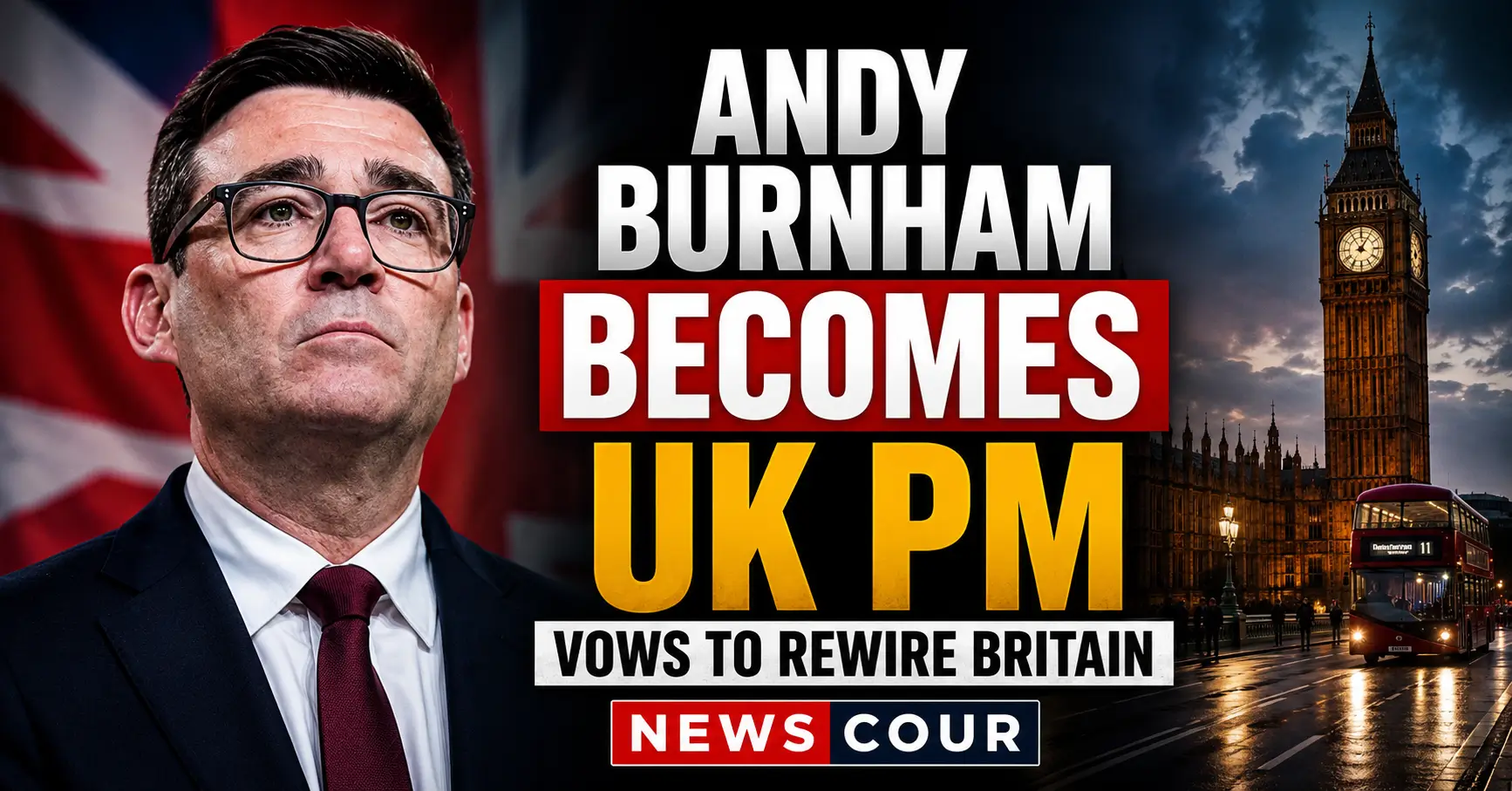 Andy Burnham Becomes UK PM, Vows to Rewire Britain