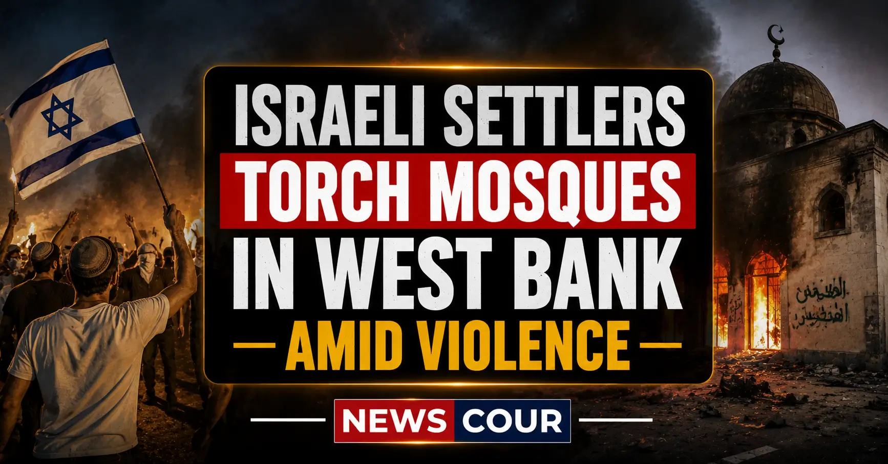 Israeli Settlers Torch Mosques in West Bank Amid Violence