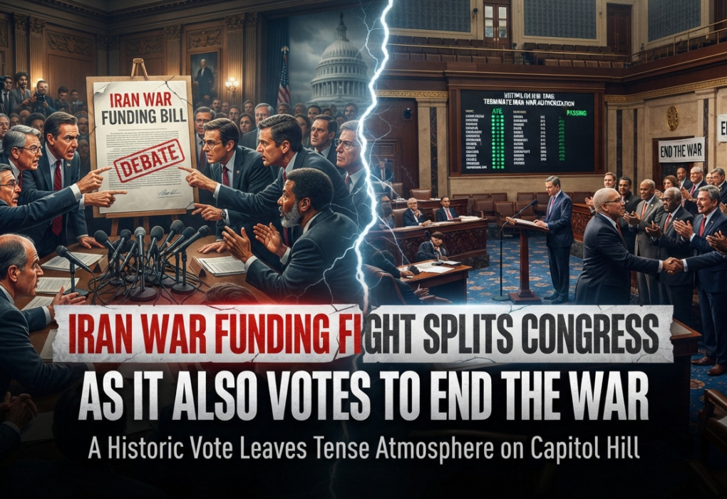 Iran war funding debate centers on the US Capitol building where Congress voted on competing measures this week
