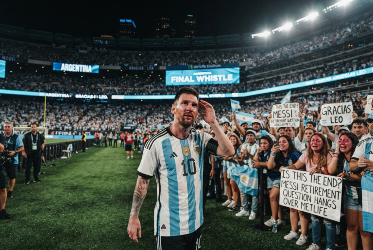 Messi retirement speculation grows as Lionel Messi stands in tears before Argentina fans at MetLife Stadium