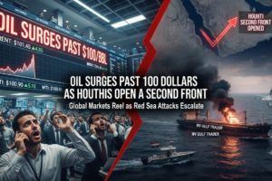 Oil surges past $100 a barrel as tankers like this one face new risk crossing the Red Sea