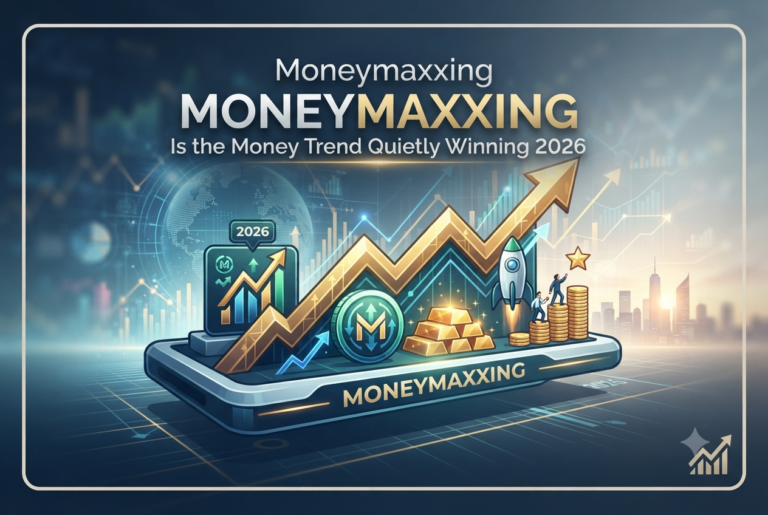 Moneymaxxing concept shown by cash and banknotes representing budgeting and saving
