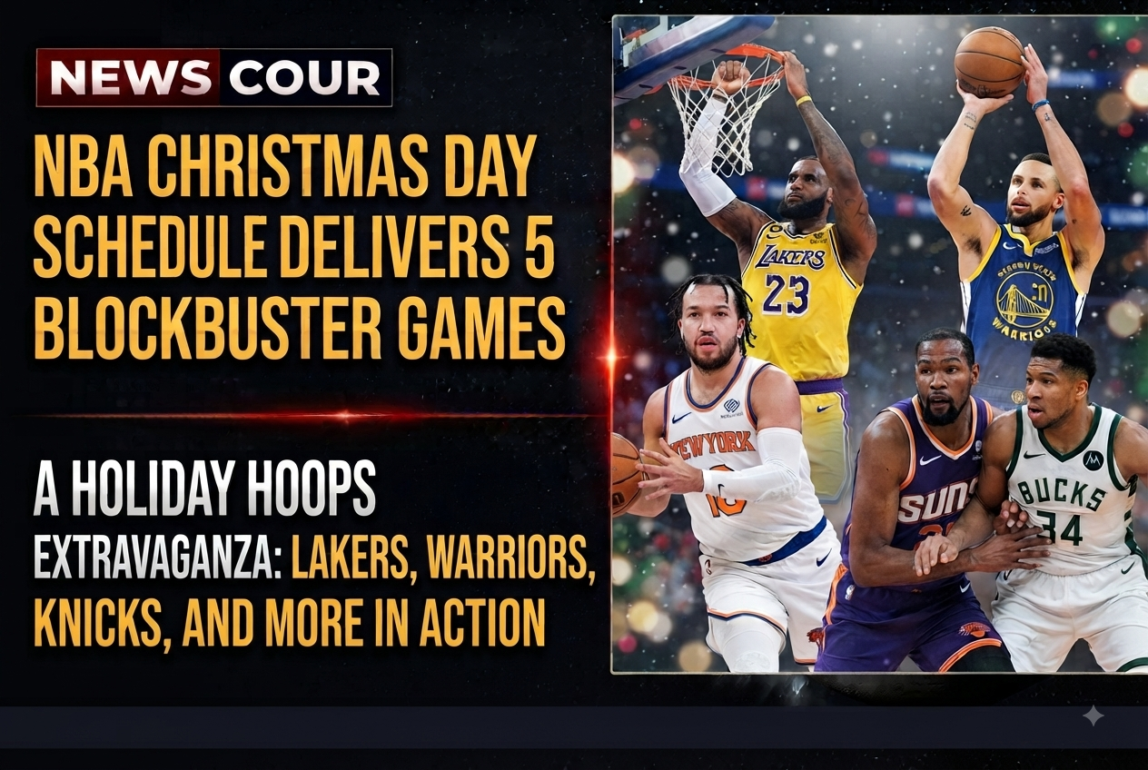 NBA Christmas Day schedule represented by a packed basketball arena during a game