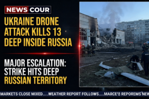 Ukraine drone attack aftermath shown by an oil refinery like the one struck in Nizhnekamsk
